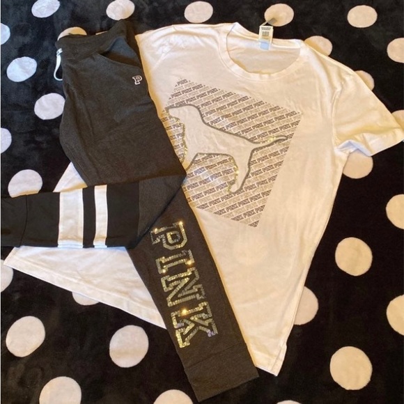 NWT VS PINK MEDIUM BLING SET - Picture 8 of 10